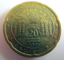 Pièce 20 Centimes  Autriche - 1 Ere Carte - 2006 - Austria