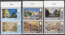 GIBRALTAR  246-247 Z, 250-251 X, 256-257 X,  Postfrisch **, Ansichten, 1971 - Gibraltar