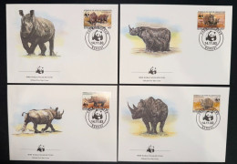 WWF - Centrafrique - FDC - Premier Jour - Rhinocéros - 1983 - FDC