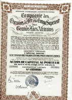 Compagnie Des Chemins De Fer Du CONGO SUPÉRIEUR Aux GRANDS LACS AFRICAINS; Action De Capital - Afrika