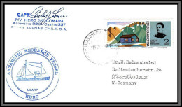 98273 Signé Signed Vessel Hero 11/2/1977 Argentine Argentina Antarctic Antarctique Lettre Cover - Antarctic Expeditions