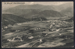 AK St. Michael /Obersteiermark, Fliegeraufnahme Des Ortes - Autres & Non Classés