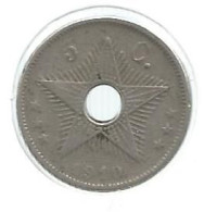 13597 * CONGO-ALBERT 1  * 5 Cent 1910 * Fraai - 1910-1934: Albert I