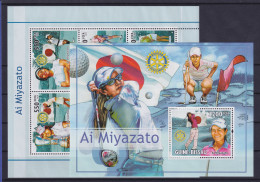 Guinea-Bissau 2010 Golfspielerin Ai Miyazato Mi.-Nr. 4842-4847, Block 812 ** - Guinea (1958-...)
