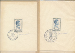 France 1961 N°1289 Lionel Dubray Oblitération 1er Jour PF Et GF Médaille De La Résistance Signés Du Graveur Cottet - Prove D'artista