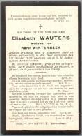 Bidprentje Dworp - Wauters Elisabeth (1849-1926) - Devotion Images