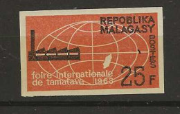 1963 MNH Malagasy Yvert 376 IMPERFORATE - Madagascar (1960-...)