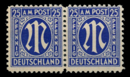 BIZONE AM-POST Nr 9z Postfrisch WAAGR PAAR X760CCE - Ungebraucht