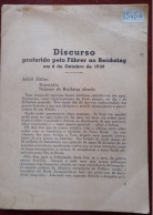 Discurso Fuhrer No Reichstag 1939 - Sonstige & Ohne Zuordnung