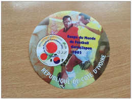 Côte D'Ivoire Ivory Coast 2002 Mi. Bl. 36 Coupe Du Monde Football FIFA Soccer Wold Cup WM Japan Korea Bloc Block RARE ! - 2002 – Südkorea / Japan
