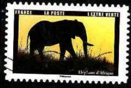 France Poste AA Obl Yv:2099 Mi:8122 Eléphant D'Afrique Loxodonta Sp (L.Ondul-p.points) - Elephants
