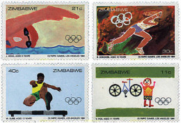 765173 HINGED ZIMBABUE 1984 23 JUEGOS OLIMPICOS VERANO LOS ANGELES 1984 - Zimbabwe (1980-...)