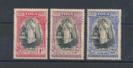 1938 TONGA - SG 71/73 - 20. Anniversary Of Queen Salote's, 3 Val, MLH* - Other & Unclassified