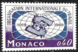 MONACO  -  TIMBRE N° 806 -   ORGANISATION INTERNATIONALE DU TRAVAIL  - 1969 -  NEUF - Neufs