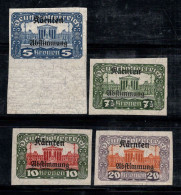 Autriche 1920 Mi. 336-339 Neuf ** 100% Surimprimé Parlement - Unused Stamps