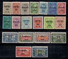Autriche 1920 Mi. 340-358 Neuf ** 60% Surimprimé - Unused Stamps