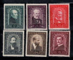Autriche 1932 Mi. 545-550 Neuf * MH 100% Célébrités, Peintres - Unused Stamps