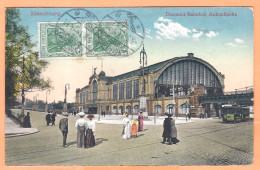 CPA Colorisée Vue Rare  - ALLEMAGNE - HAMBURG - DAMMTOR-BAHNHOF - ANKUNFTSEITE - Animation, Tramway - Sonstige & Ohne Zuordnung