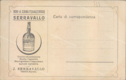 S63 Cartolina Vino Di China Ferruginoso Serravallo Trieste - Werbepostkarten