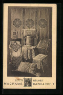 AK Berlin, Reklame Für Macramé-Handarbeit, H. Langenbeck, Potsdamerstr. 37 - Werbepostkarten