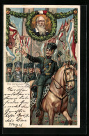 Lithographie Ganzsache Bayern, X. Deutsches Turnfest Zu Nürnberg 1903, Die Lützower Im Festzuge - Altri & Non Classificati