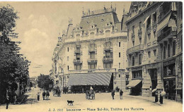 VD LAUSANNE Place Bel-Air, Théâtres Des Variétés - Animée -  J. Julien  No 2512 Pas Circulé - Lausanne