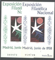 Spain 1958 Philatelic Exhibition M/sheets Sg1285-6 Unmounted Mint Cat - Unused Stamps
