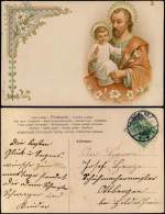 Ansichtskarte  Jesus Christus Bibel Künstlerkarte Ornament 1910 Goldrand - Jesus