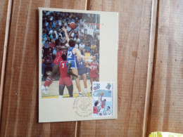 Maximun.cuba Panam.games.91 Yv 2997.basquetball.cuba.pict Pmk.no Postcard.e8 Reg.post Up To 50 Gram By August - Basketball