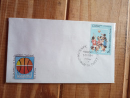 Women Preolimpic.basquet.1984.spd.fdc Cuba.yv 2548no Postcard.e8 Reg.post Up To 50 Gram By August - Basketball