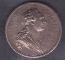 MEDAILLE Louis XVI Roi De France Royauté Bronze Argenté - Royaux / De Noblesse