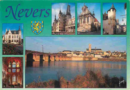 58 - Nevers - Multivues - Blasons - CPM - Voir Scans Recto-Verso - Nevers