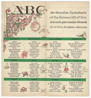 Delcampe - Depliant Touristique Illustre -  Allemagne -   ABC De La Carte Gastronomique Allemande - Annee 1956 - Dépliants Turistici