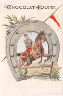 Chromo - Chocolat Louit BORDEAUX (Gironde) - Equitation Militaire, Saut D'obstacle, Fer à Cheval - Louit