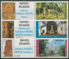 Französisch-Polynesien 1985 Kirche Kathedralen 439/41 ZF Links Postfrisch - Ungebraucht