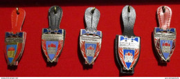 CHATEAUROUX - 5 PUCELLES / INSIGNES De POMPIERS DIFFERENTS (36) INDRE En BERRY - Bomberos