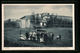 AK Wasserkuppe /Rhön, Berggasthof Wasserkuppe Mit Motorlosem Flugzeug - Rhön