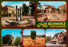 Buchholz Nordheide Teilansichten Ortsmitte Kirche Landschaftspanorama - Buchholz