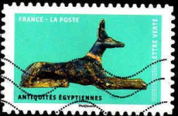 France Poste AA Obl Yv:1521 Mi:6949 Antiquités égyptiennes Chien (L.Ondul-p.points) - Oblitérés