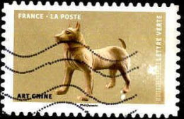 France Poste AA Obl Yv:1524 Mi:6952 Art Chine Chien (L.Ondul-p.points) - Oblitérés