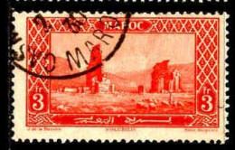 Maroc (Prot.Fr) Poste Obl Yv:121 Mi:74 Volubilis Ruines Romaines (TB Cachet Rond) - Archéologie