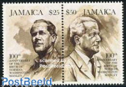 Jamaica 1994 N.W. Manley 2v [:], Mint NH, History - Politicians - Jamaica (1962-...)