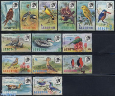 Lesotho 1981 Definitives, Birds 14v, Mint NH, Nature - Birds - Ducks - Kingfishers - Pigeons - Geese - Lesotho (1966-...)
