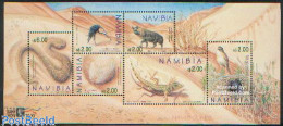 Namibia 2000 Stamp Show London S/s, Mint NH, Nature - Animals (others & Mixed) - Birds - Reptiles - Philately - Stamps.. - Timbres Sur Timbres