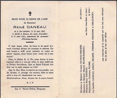 Avis De Déces - Doodprentje - René DANEAU Né A ArcAinieres - 1935/1953 - Overlijden