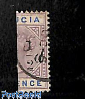 Saint Lucia 1891 1/2d On 6d, Used, Used Stamps - St.Lucia (1979-...)