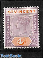 Saint Vincent 1899 4d, Stamp Out Of Set, Unused (hinged) - St.Vincent (1979-...)