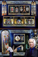 Guinea Bissau 2013 Vyautas Svarlys 2 S/s, Mint NH, Religion - Churches, Temples, Mosques, Synagogues - Religion - Art .. - Churches & Cathedrals