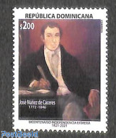 Dominican Republic 2022 Jose Nunez De Caceres 1v, Mint NH, Art - Authors - Ecrivains