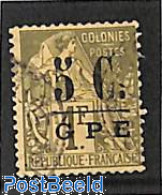 Guadeloupe 1890 5c On 1fr, Used, Used Stamps - Used Stamps